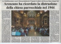 70° Anniversario della distruzione della Chiesa Parrocchiale - IL CITTADINO 31 AGOSTO 2014